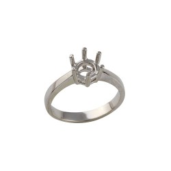 PTM004-100 | Platinum 1.00ct 6.5mm Round Solitaire 6 Claw Ring Mount