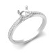 PTM951-050 | 950 Platinum Gold 0.12ct Natural Diamond Pav?-set Wed-fit Ring Mount + 0.50ct Diamond