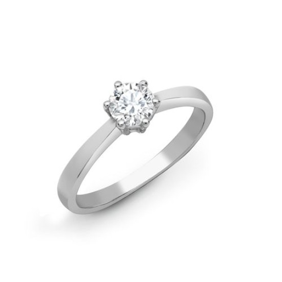 PTR004-150-GSI1 | 18ct White Gold 1.50ct Solitaire Dia Ring