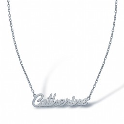 SNP028 | 925 Silver Personalised Nameplate with 1 name + 16" Chain