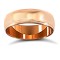 WCT18R6-02(R+) | 18ct Rose Gold Standard Weight Court Profile Mill Grain Wedding Ring