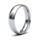 WCT18W5(F-Q) | 18ct White Gold Standard Weight Court Profile Mirror Finish Wedding Ring