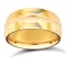 WCT22Y8-05 | 22ct Yellow Gold Standard Weight 8mm Court Profile Centre Groove Wedding Ring