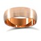 WPCT9R6-01(F-Q) | 9ct Rose Gold Premium Weight Court Profile Satin Wedding Ring