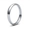 WCT9W3(R+) | 9ct White Gold Standard Weight Court Profile Mirror Finish Wedding Ring