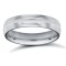 WCT9W4-05(F-Q) | 9ct White Gold Standard Weight Court Profile Centre Groove Wedding Ring