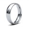 WCT9W5(R+) | 9ct White Gold Standard Weight Court Profile Mirror Finish Wedding Ring