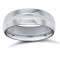 WPCT9W6-05(R+) | 9ct White Gold Premium Weight Court Profile Centre Groove Wedding Ring