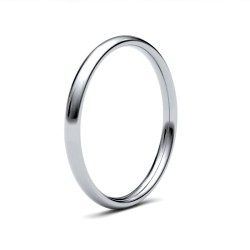 WCTPL2 | Platinum Standard Weight Court Profile Mirror Finish Wedding Ring