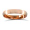 WDS18R3-01(R+) | 18ct Rose Gold Standard Weight D-Shape Profile Satin Wedding Ring
