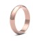 WDS18R4(F-Q) | 18ct Rose Gold Standard Weight D-Shape Profile Mirror Finish Wedding Ring