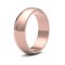 WDS18R6(F-Q) | 18ct Rose Gold Standard Weight D-Shape Profile Mirror Finish Wedding Ring