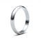 WDS18W3(F-Q) | 18ct White Gold Standard Weight D-Shape Profile Mirror Finish Wedding Ring