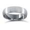 WDS18W5-01(F-Q) | 18ct White Gold Standard Weight D-Shape Profile Satin Wedding Ring