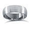 WDS18W6-01(R+) | 18ct White Gold Standard Weight D-Shape Profile Satin Wedding Ring