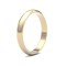 WDS18Y3(F-Q) | 18ct Yellow Gold Standard Weight D-Shape Profile Mirror Finish Wedding Ring
