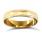 WDS18Y4-02(F-Q) | 18ct Yellow Gold Standard Weight D-Shape Profile Mill Grain Wedding Ring