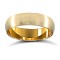 WDS18Y5-01(F-Q) | 18ct Yellow Gold Standard Weight D-Shape Profile Satin Wedding Ring