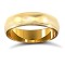 WPDS18Y5-02(F-Q) | 18ct Yellow Gold Premium Weight D-Shape Profile Mill Grain Wedding Ring