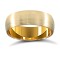 WPDS18Y6-01(F-Q) | 18ct Yellow Gold Premium Weight D-Shape Profile Satin Wedding Ring