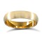 WDS22Y4-01 | 22ct Yellow Gold Standard Weight 4mm D Shaped Profile Satin Wedding Ring