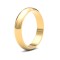 WDS22Y4 | 22ct Yellow Gold Standard Weight 4mm D Shaped Profile Mirror Finish Wedding Ring