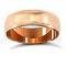 WDS9R6-02(F-Q) | 9ct Rose Gold Standard Weight D-Shape Profile Mill Grain Wedding Ring