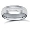 WPDS9W5-05(F-Q) | 9ct White Gold Premium Weight D-Shape Profile Centre Groove Wedding Ring