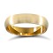 WPDS9Y4-01(R+) | 9ct Yellow Gold Premium Weight D-Shape Profile Satin Wedding Ring