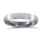WDSPL3-01(R+) | Platinum Standard Weight D-Shape Profile Satin Wedding Ring