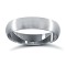 WPDSPL4-01(F-Q) | Platinum Premium Weight D-Shape Profile Satin Wedding Ring