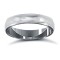 WPDSPL4-02(F-Q) | Platinum Premium Weight D-Shape Profile Mill Grain Wedding Ring