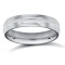 WDSPL4-05(F-Q) | Platinum Standard Weight D-Shape Profile Centre Groove Wedding Ring