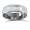 WDSPL6-02(F-Q) | Platinum Standard Weight D-Shape Profile Mill Grain Wedding Ring