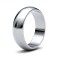 WDSPL6(F-Q) | Platinum Standard Weight D-Shape Profile Mirror Finish Wedding Ring