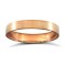 WPFC18R3-01(F-Q) | 18ct Rose Gold Premium Weight Flat Court Profile Satin Wedding Ring