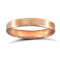 WPFC18R3-04(F-Q) | 18ct Rose Gold Premium Weight Flat Court Profile Satin and Bevelled Edge Wedding Ring