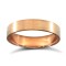 WFC18R4-01(F-Q) | 18ct Rose Gold Standard Weight Flat Court Profile Satin Wedding Ring