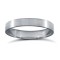 WFC18W3-01(R+) | 18ct White Gold Standard Weight Flat Court Profile Satin Wedding Ring
