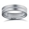 WFC18W5-05(R+) | 18ct White Gold Standard Weight Flat Court Profile Centre Groove Wedding Ring