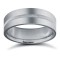 WFC18W7-05 | 18ct White Gold Standard Weight Flat Court Profile Centre Groove Wedding Ring