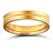 WFC18Y4-05(F-Q) | 18ct Yellow Gold Standard Weight Flat Court Profile Centre Groove Wedding Ring