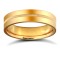 WFC18Y5-05(F-Q) | 18ct Yellow Gold Standard Weight Flat Court Profile Centre Groove Wedding Ring