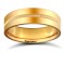 WPFC18Y6-05(F-Q) | 18ct Yellow Gold Premium Weight Flat Court Profile Centre Groove Wedding Ring