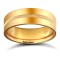 WFC18Y7-05 | 18ct Yellow Gold Standard Weight Flat Court Profile Centre Groove Wedding Ring