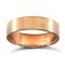 WPFC9R5-01(R+) | 9ct Rose Gold Premium Weight Flat Court Profile Satin Wedding Ring