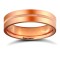 WFC9R5-05(R+) | 9ct Rose Gold Standard Weight Flat Court Profile Centre Groove Wedding Ring