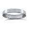 WPFC9W3-01(F-Q) | 9ct White Gold Premium Weight Flat Court Profile Satin Wedding Ring