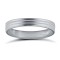 WPFC9W3-06(F-Q) | 9ct White Gold Premium Weight Flat Court Profile Double Groove Wedding Ring