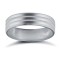 WFC9W5-06(R+) | 9ct White Gold Standard Weight Flat Court Profile Double Groove Wedding Ring